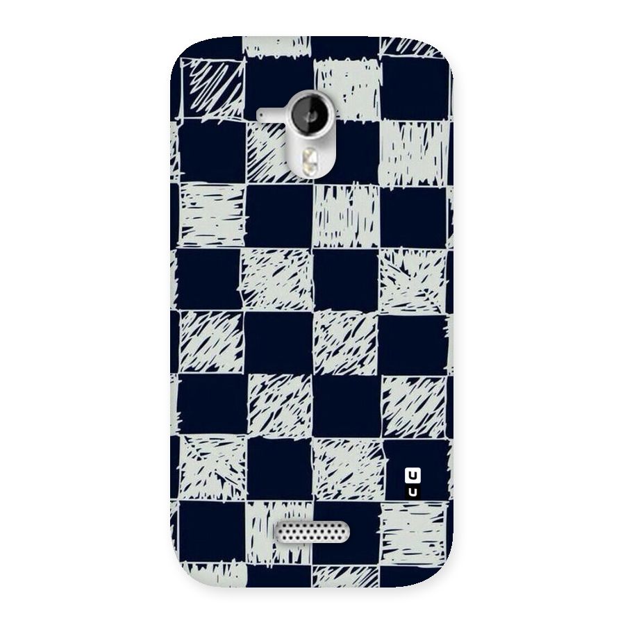 Sketchy Check Design Back Case for Micromax Canvas HD A116