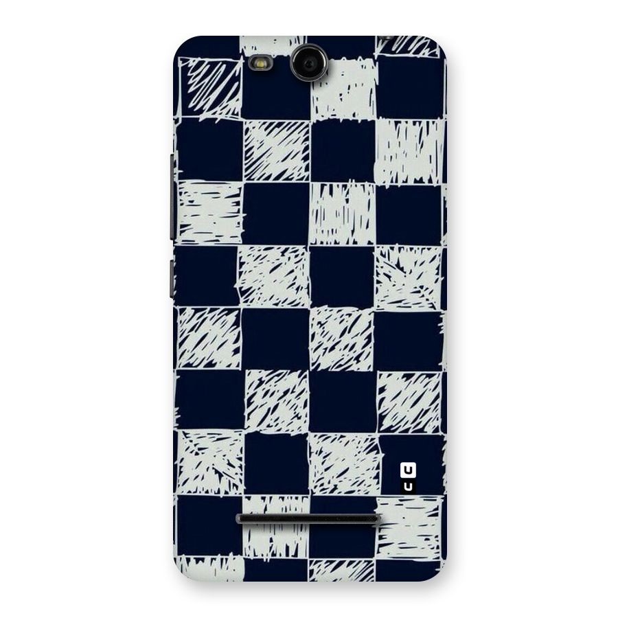 Sketchy Check Design Back Case for Micromax Canvas Juice 3 Q392