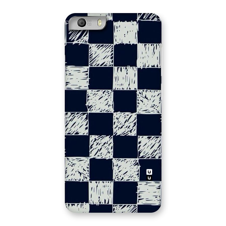 Sketchy Check Design Back Case for Micromax Canvas Knight 2