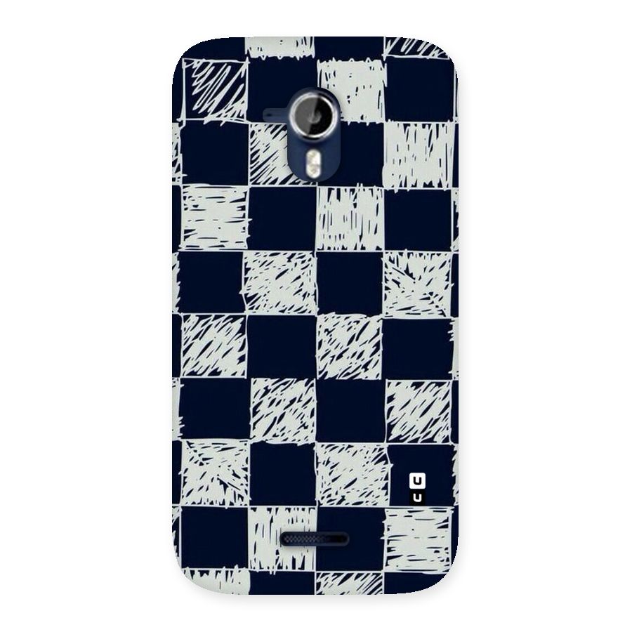 Sketchy Check Design Back Case for Micromax Canvas Magnus A117