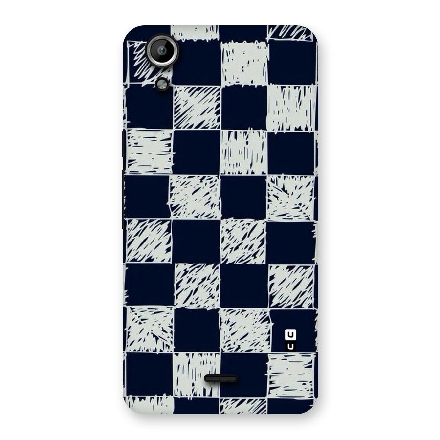 Sketchy Check Design Back Case for Micromax Canvas Selfie Lens Q345