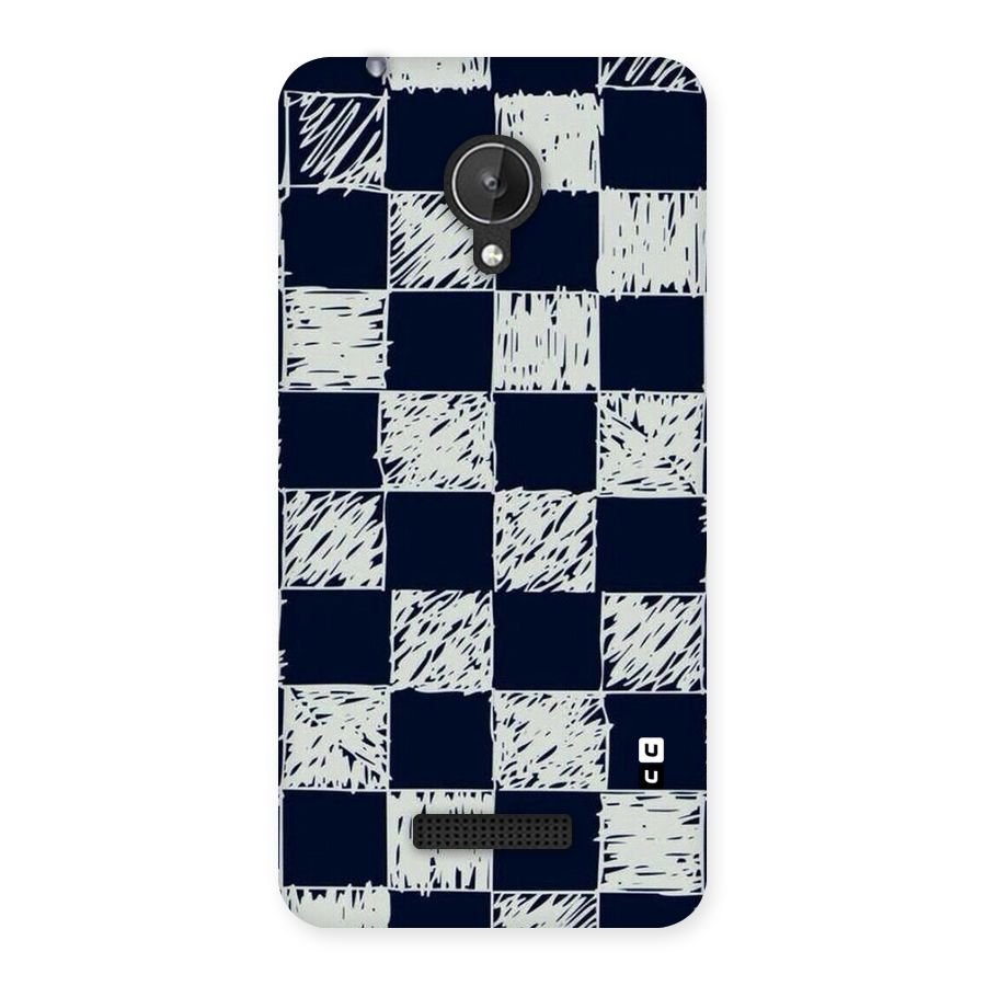 Sketchy Check Design Back Case for Micromax Canvas Spark Q380