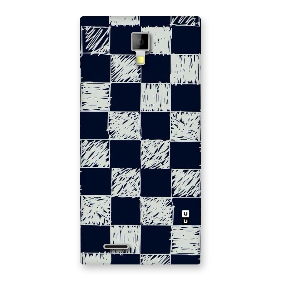 Sketchy Check Design Back Case for Micromax Canvas Xpress A99