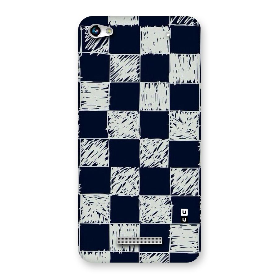 Sketchy Check Design Back Case for Micromax Hue 2