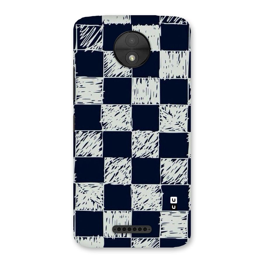 Sketchy Check Design Back Case for Moto C