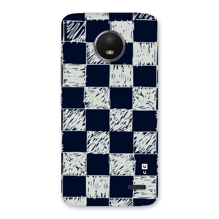 Sketchy Check Design Back Case for Moto E4