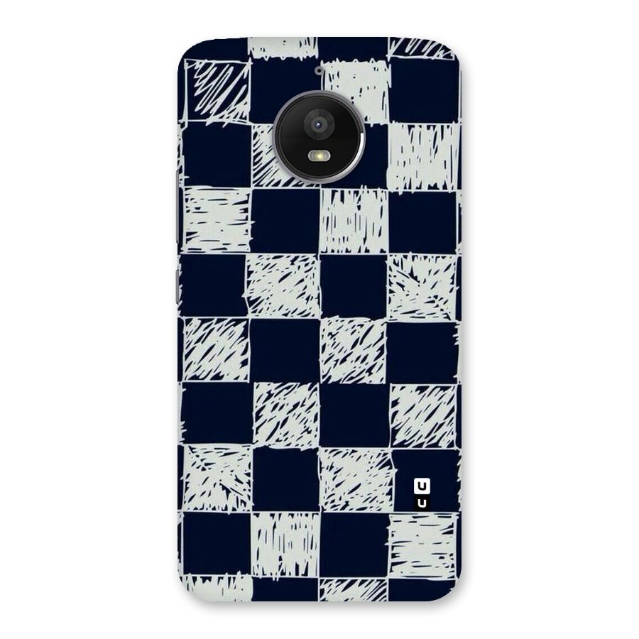 Sketchy Check Design Back Case for Moto E4 Plus