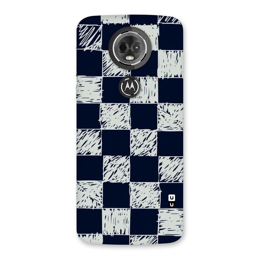Sketchy Check Design Back Case for Moto E5 Plus