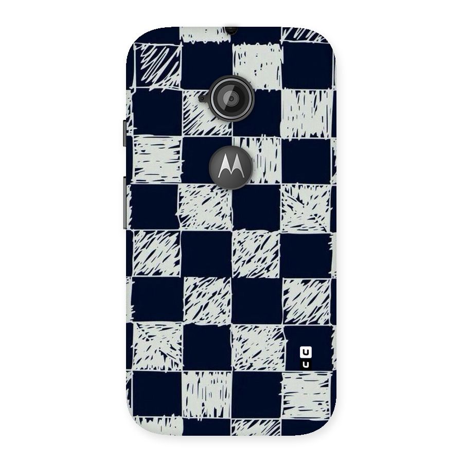 Sketchy Check Design Back Case for Moto E 2nd Gen