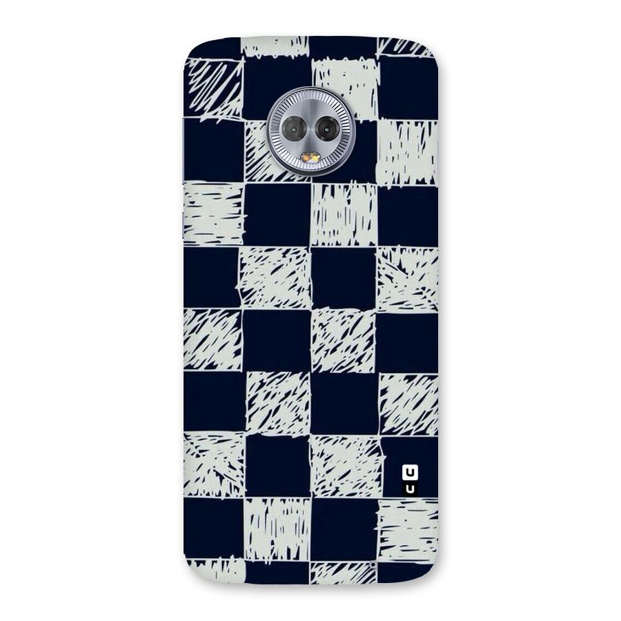 Sketchy Check Design Back Case for Moto G6 Plus