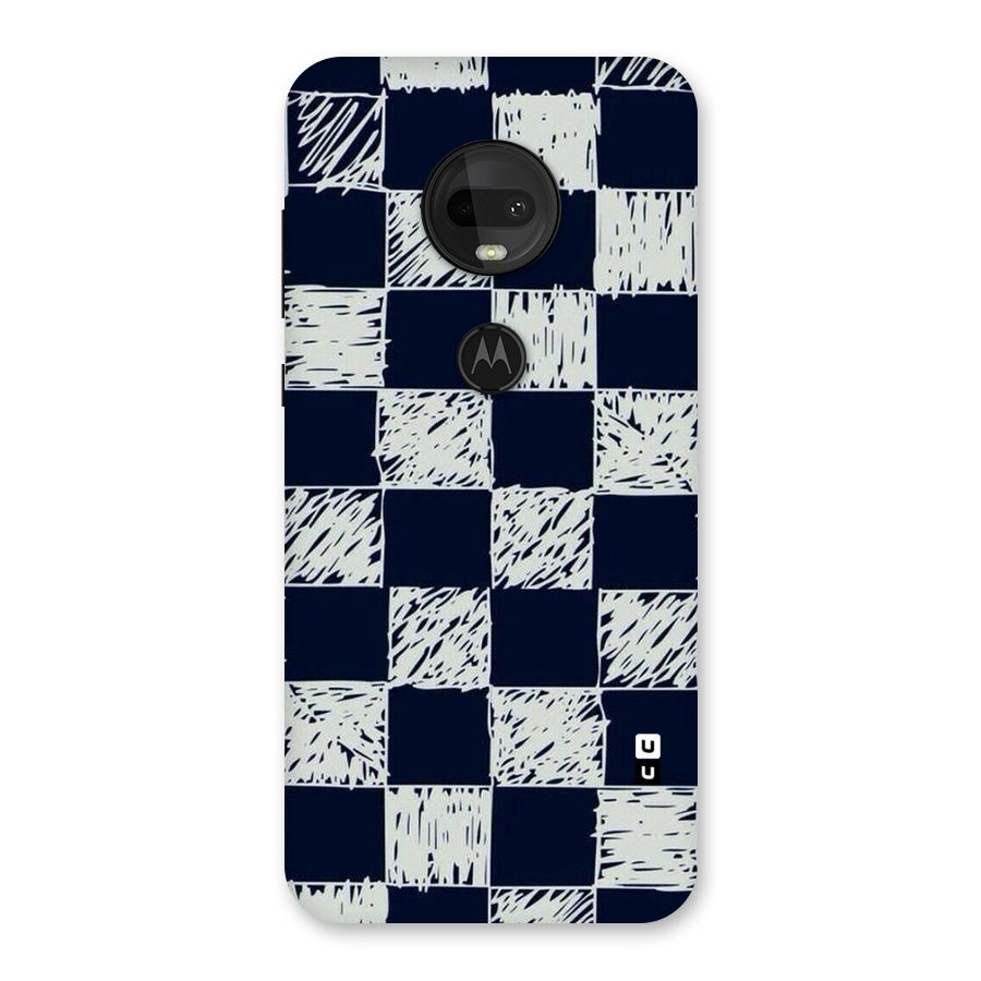 Sketchy Check Design Back Case for Moto G7