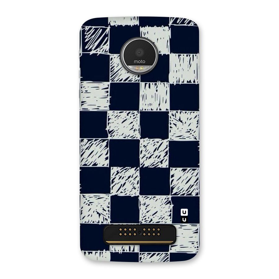 Sketchy Check Design Back Case for Moto Z Play