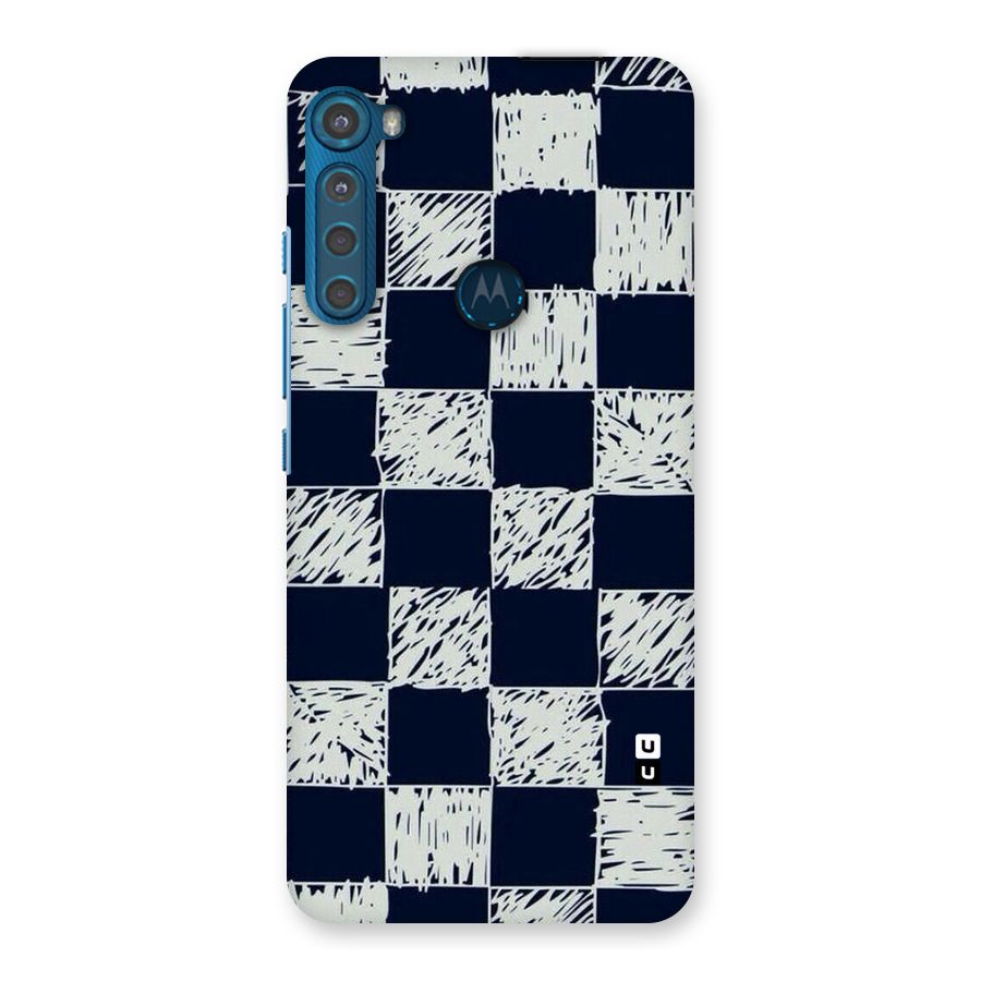 Sketchy Check Design Back Case for Motorola One Fusion Plus