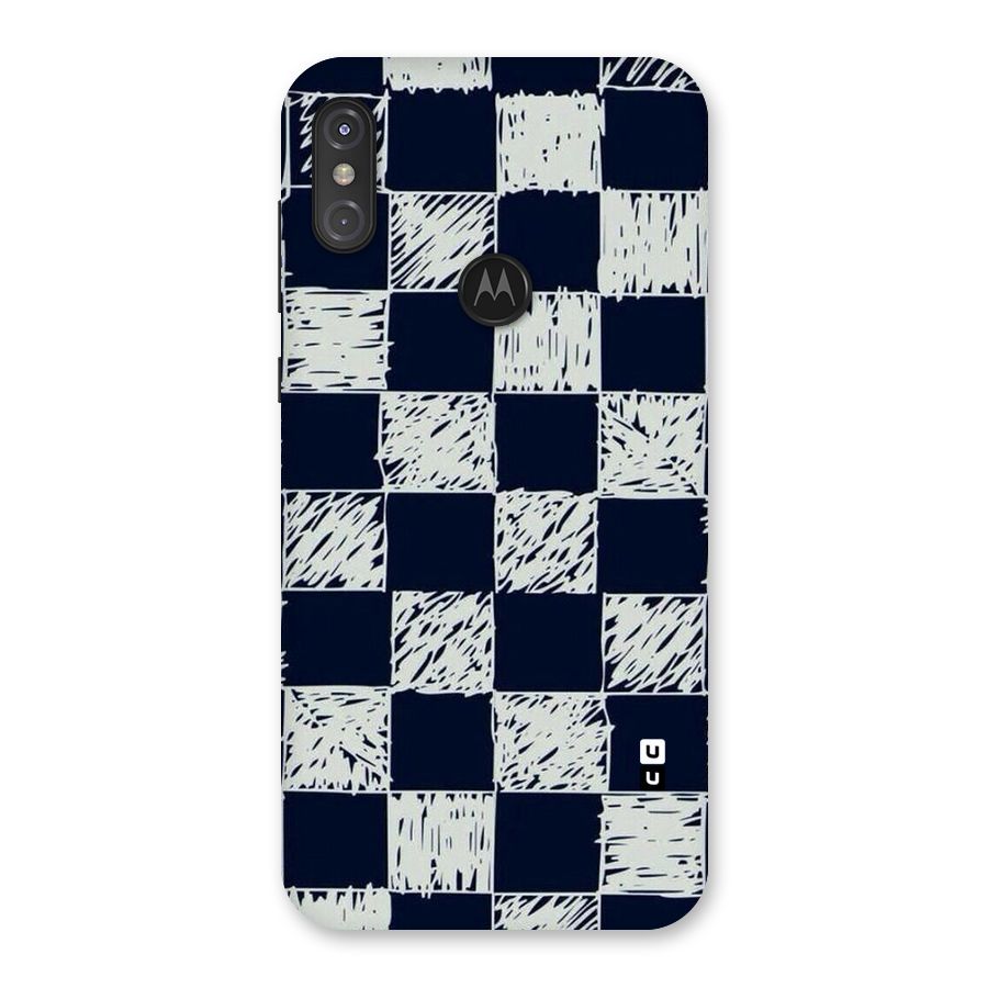 Sketchy Check Design Back Case for Motorola One Power