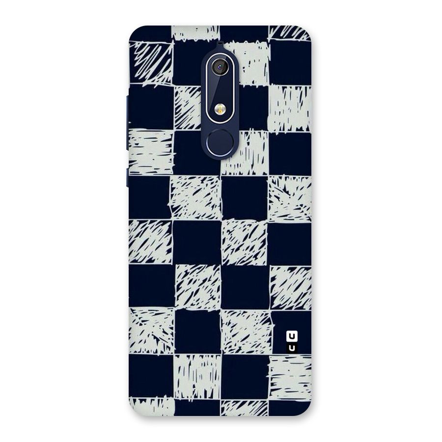 Sketchy Check Design Back Case for Nokia 5.1