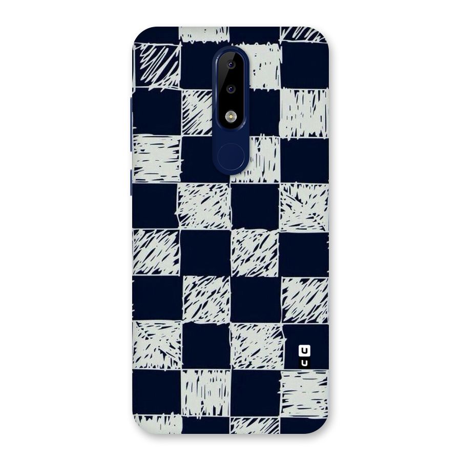 Sketchy Check Design Back Case for Nokia 5.1 Plus