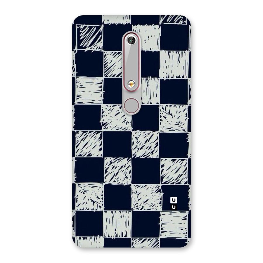 Sketchy Check Design Back Case for Nokia 6.1