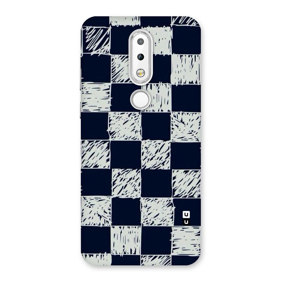 Sketchy Check Design Back Case for Nokia 6.1 Plus
