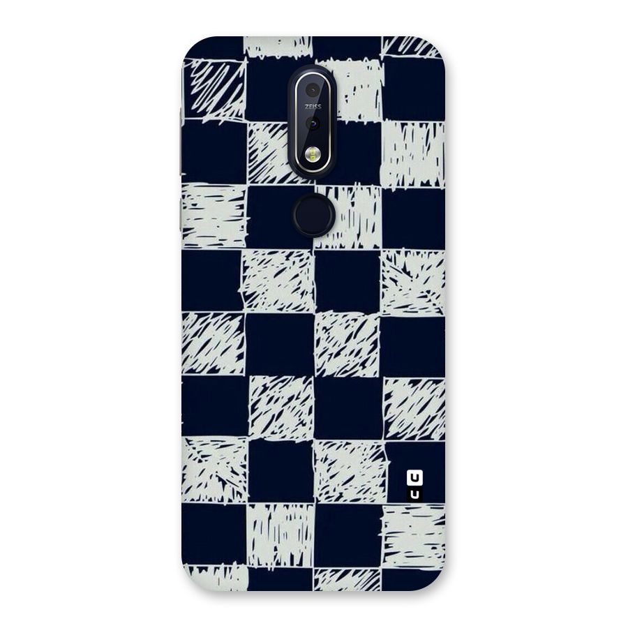 Sketchy Check Design Back Case for Nokia 7.1
