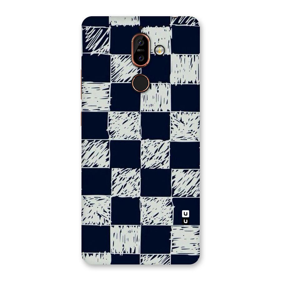 Sketchy Check Design Back Case for Nokia 7 Plus