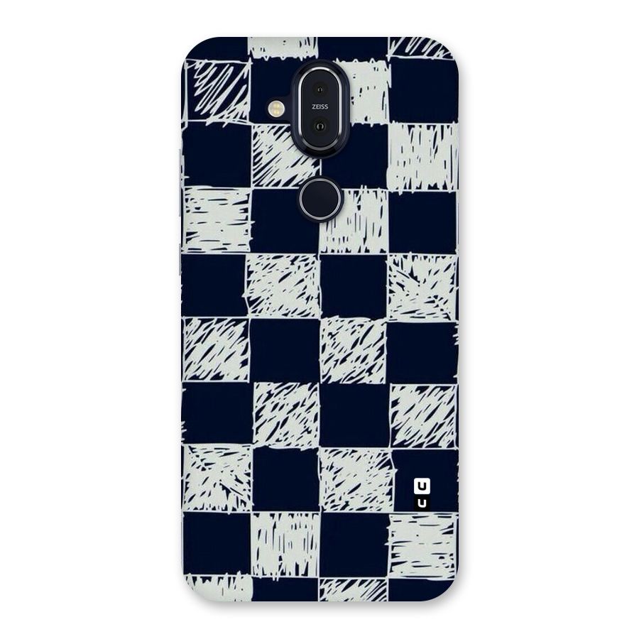 Sketchy Check Design Back Case for Nokia 8.1