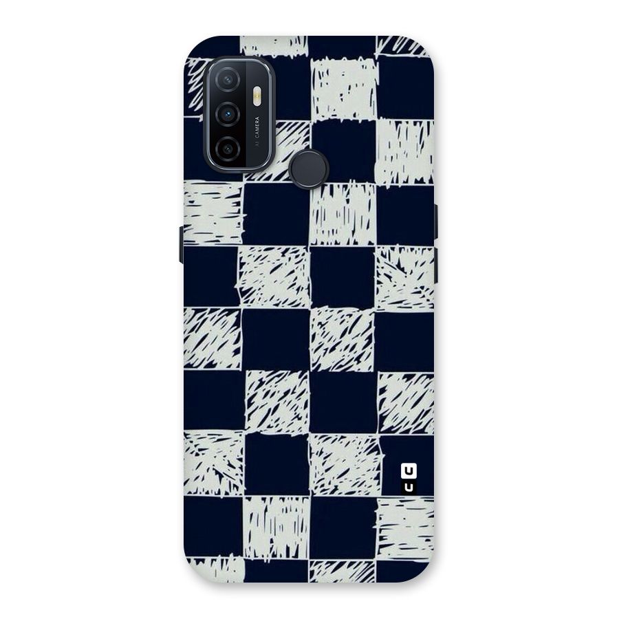 Sketchy Check Design Back Case for Oppo A32