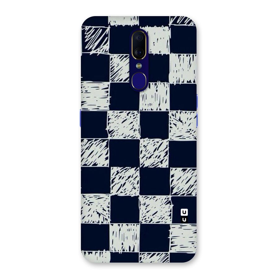 Sketchy Check Design Back Case for Oppo F11