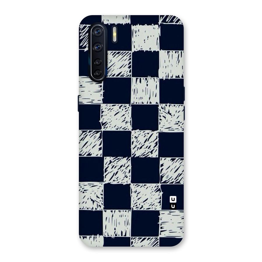 Sketchy Check Design Back Case for Oppo F15