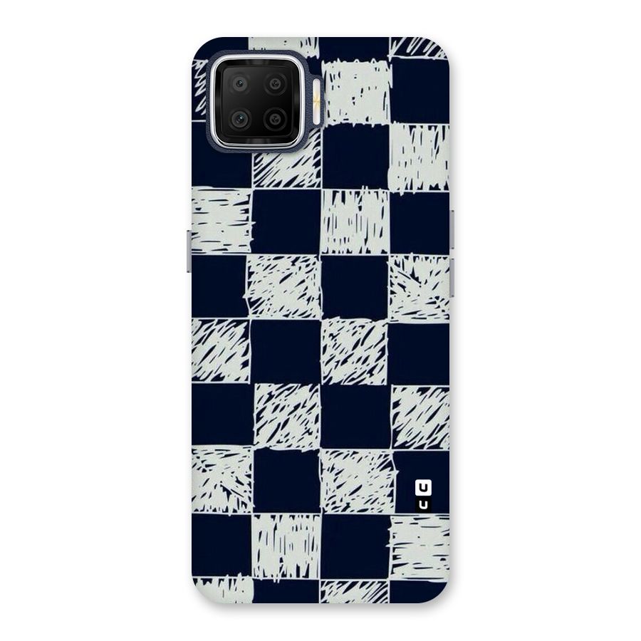Sketchy Check Design Back Case for Oppo F17