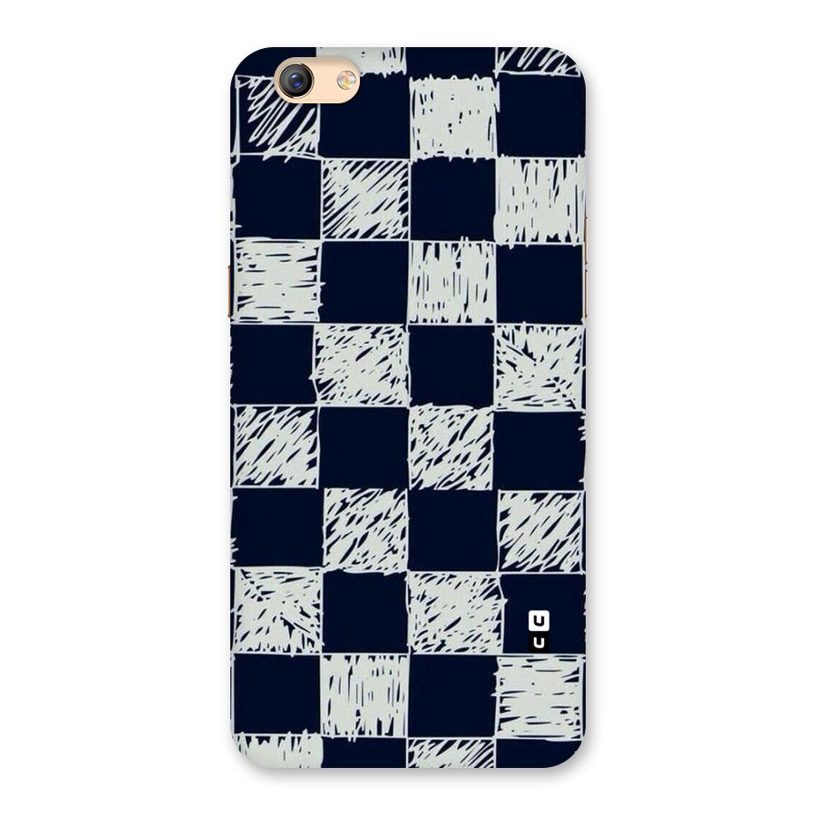 Sketchy Check Design Back Case for Oppo F3 Plus