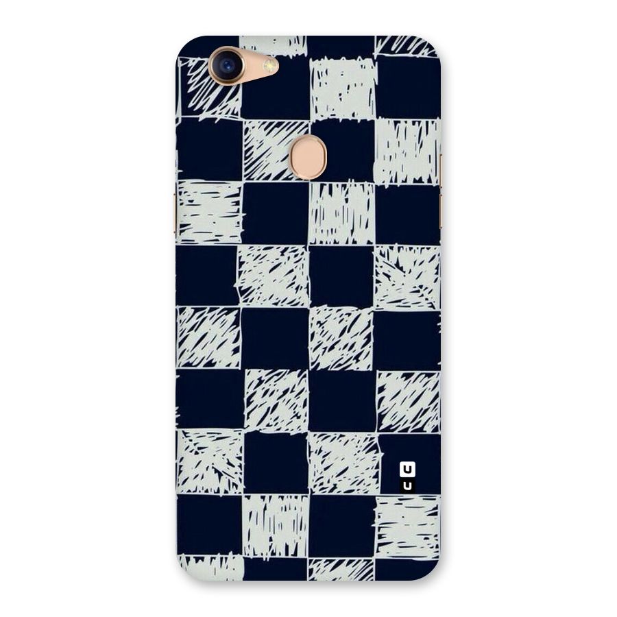 Sketchy Check Design Back Case for Oppo F5