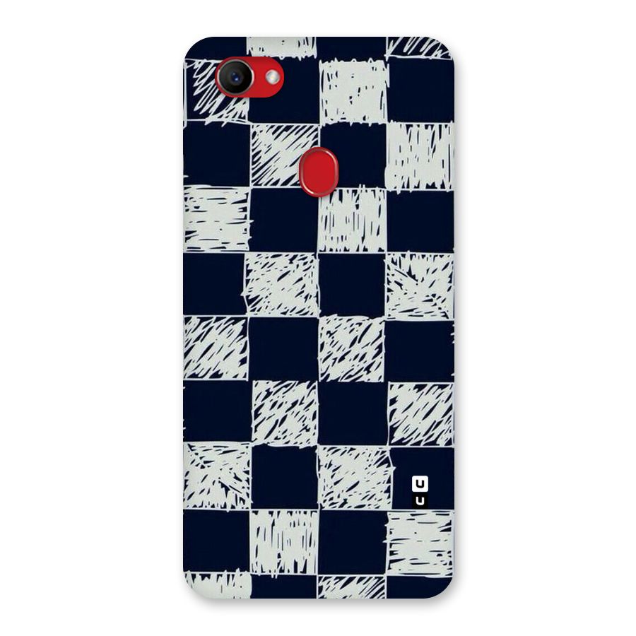Sketchy Check Design Back Case for Oppo F7