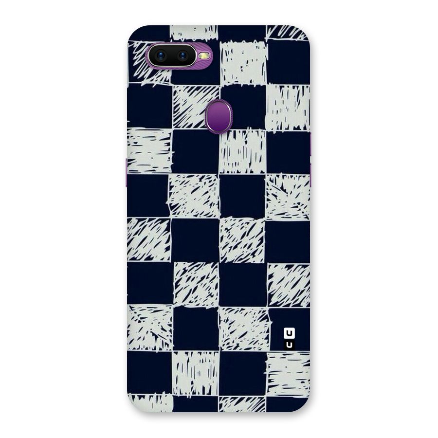 Sketchy Check Design Back Case for Oppo F9