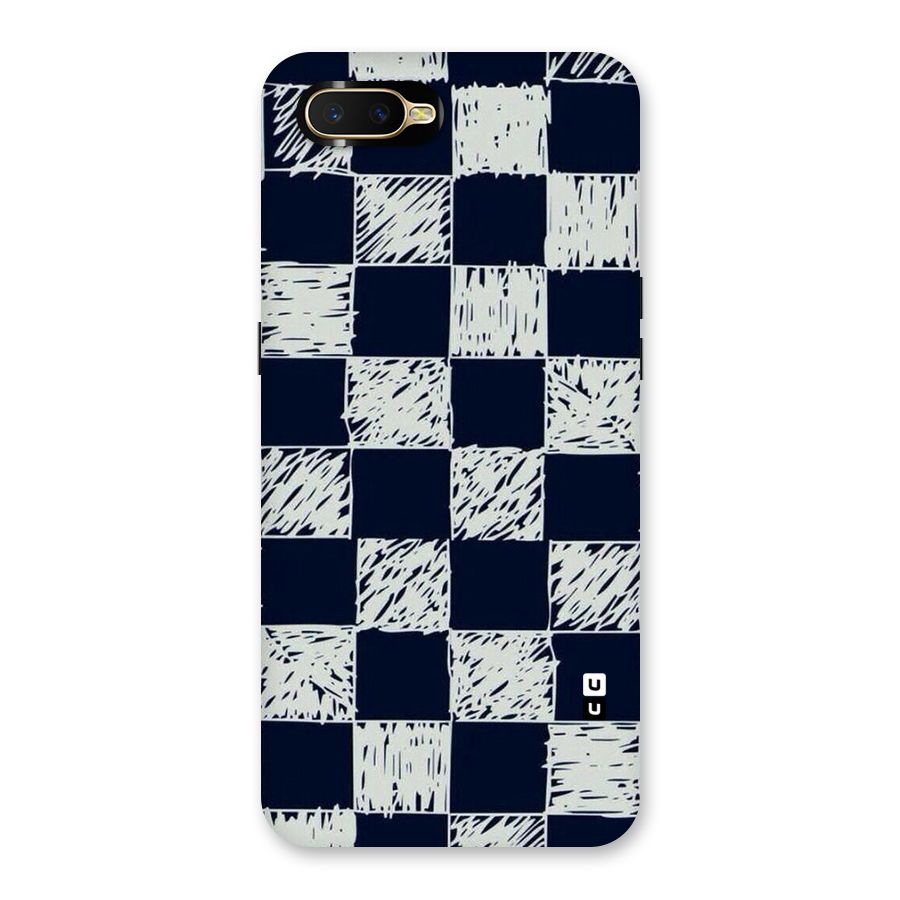 Sketchy Check Design Back Case for Oppo K1