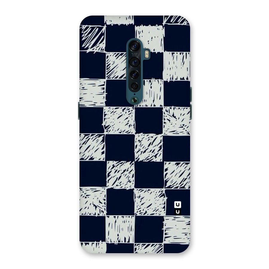 Sketchy Check Design Back Case for Oppo Reno2