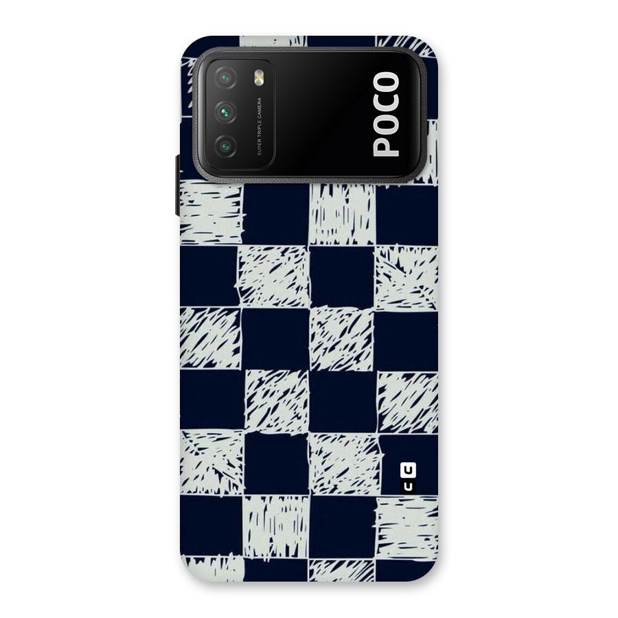 Sketchy Check Design Back Case for Poco M3