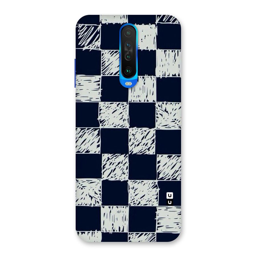 Sketchy Check Design Back Case for Poco X2