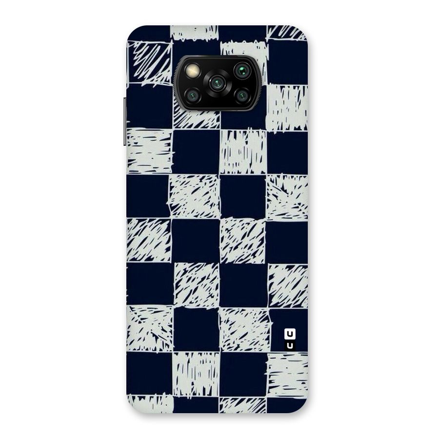 Sketchy Check Design Back Case for Poco X3
