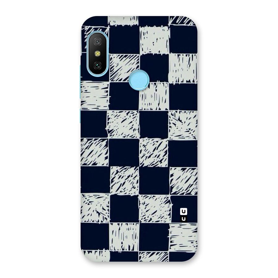 Sketchy Check Design Back Case for Redmi 6 Pro