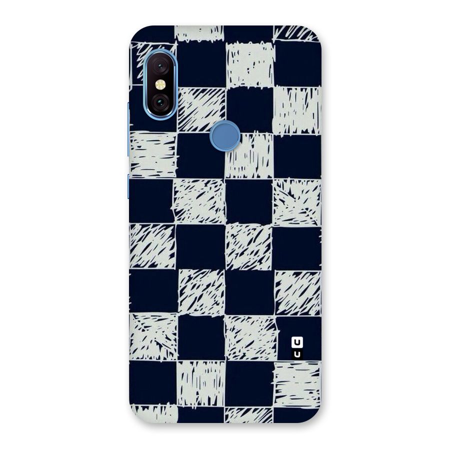 Sketchy Check Design Back Case for Redmi Note 6 Pro