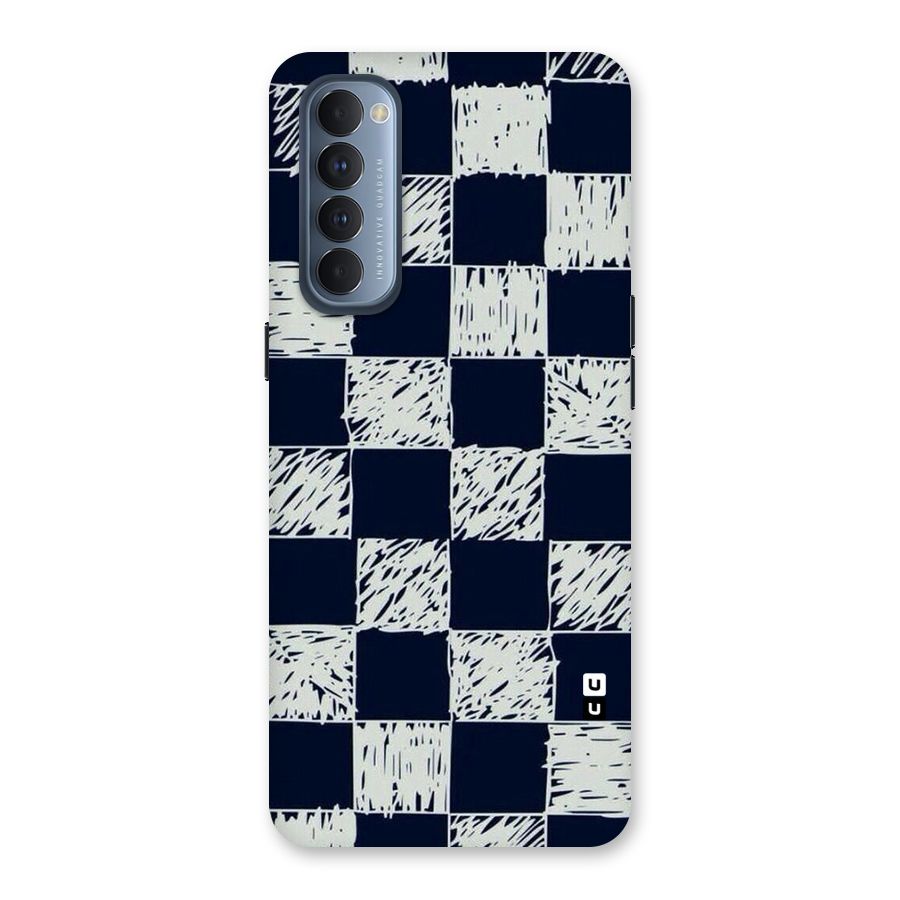 Sketchy Check Design Back Case for Reno4 Pro