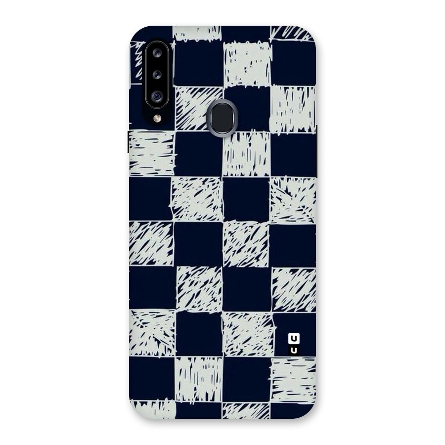 Sketchy Check Design Back Case for Samsung Galaxy A20s