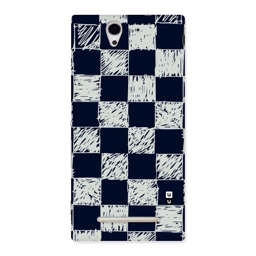 Sketchy Check Design Back Case for Sony Xperia C3
