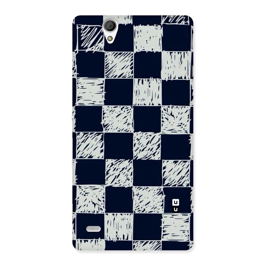 Sketchy Check Design Back Case for Sony Xperia C4