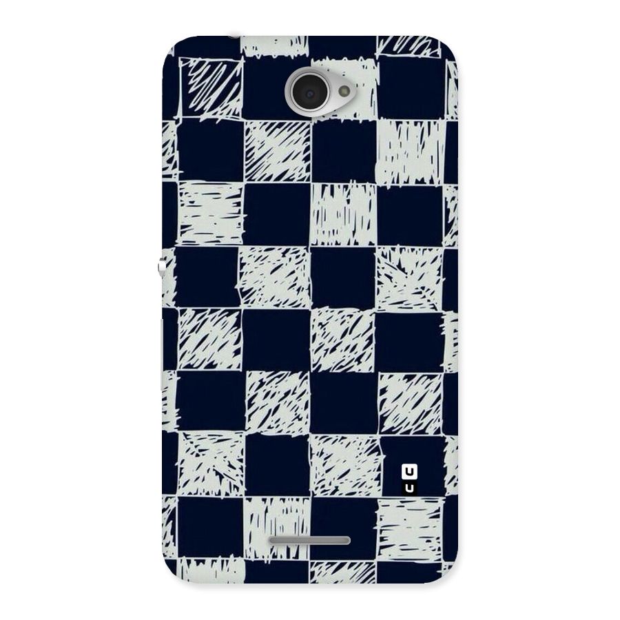 Sketchy Check Design Back Case for Sony Xperia E4