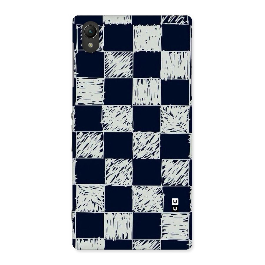 Sketchy Check Design Back Case for Sony Xperia Z1