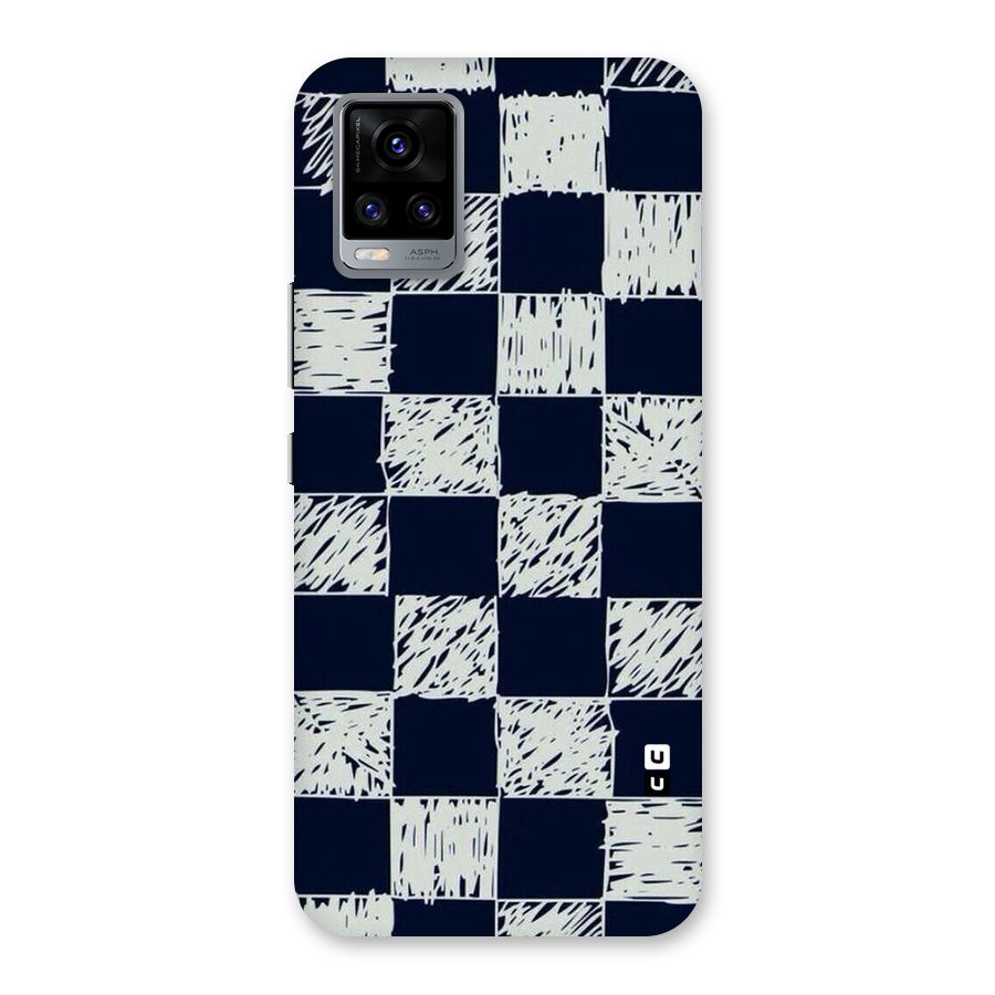 Sketchy Check Design Back Case for Vivo V20