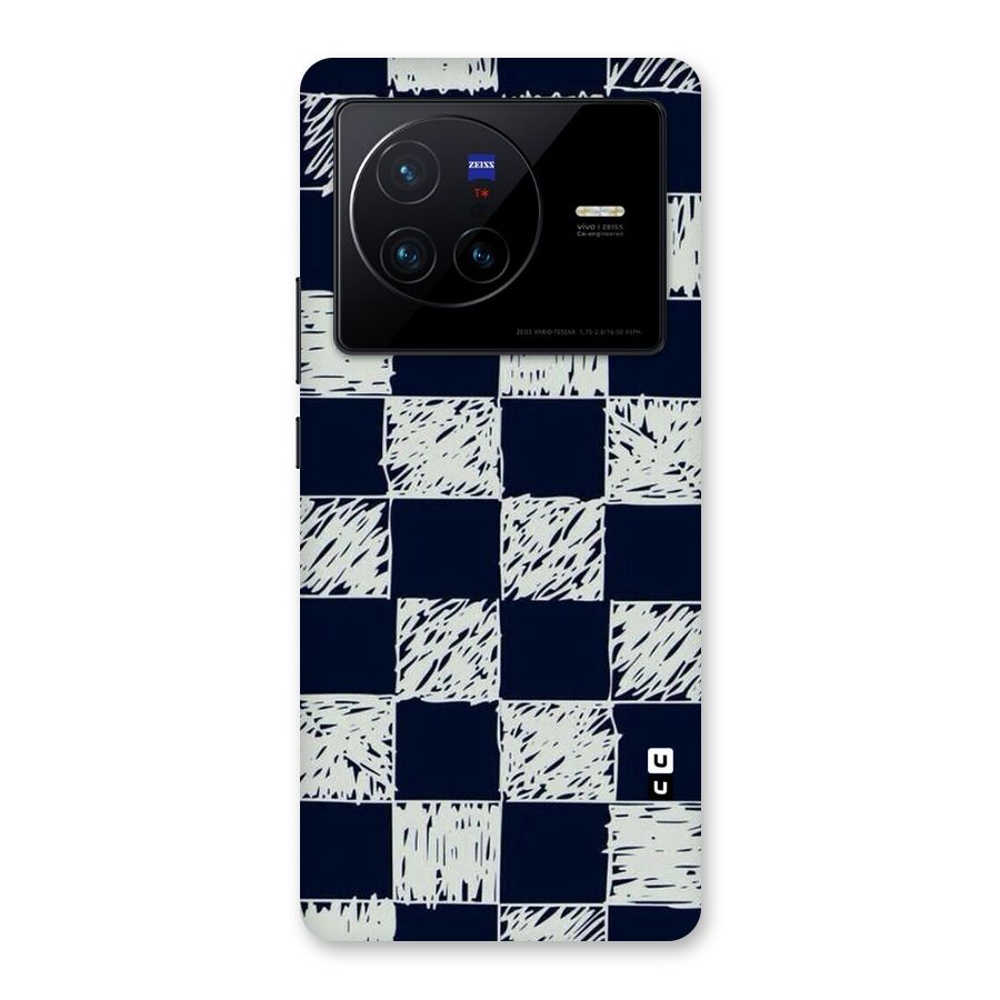 Sketchy Check Design Back Case for Vivo X80