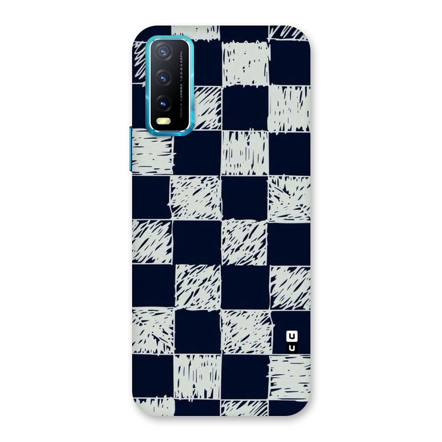 Sketchy Check Design Back Case for Vivo Y20A