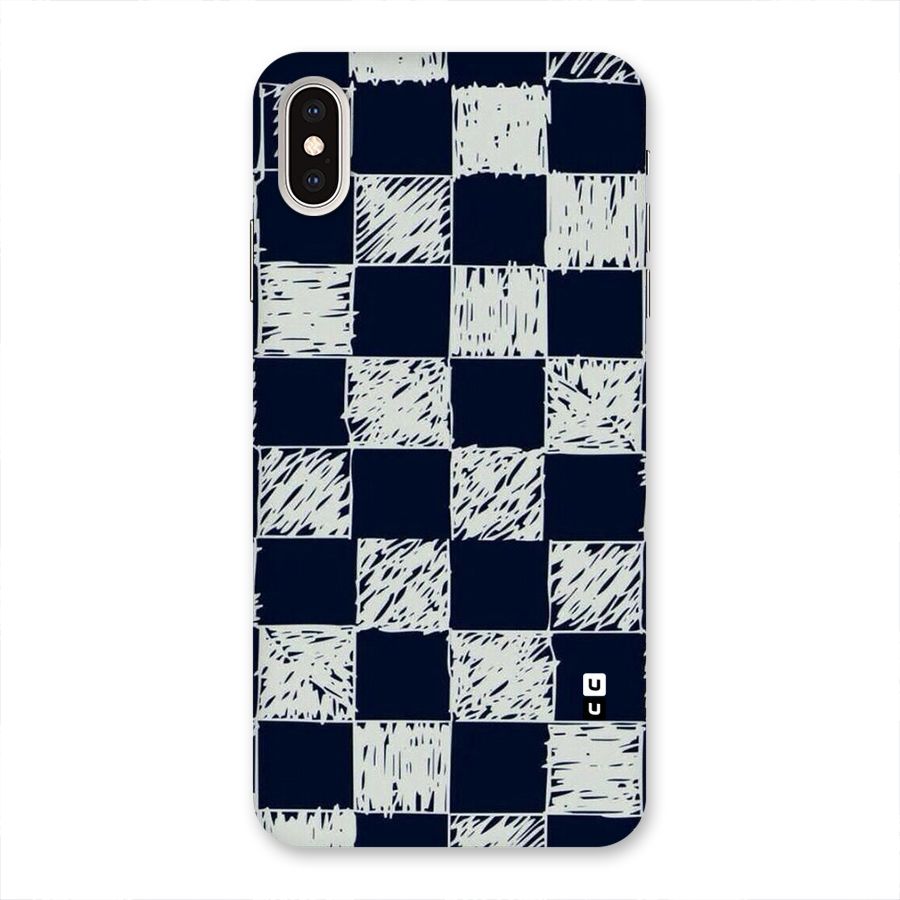 Sketchy Check Design Back Case for iPhone XS Max